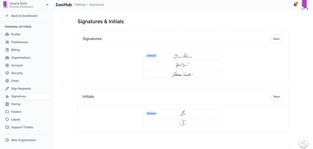 dochub add signature