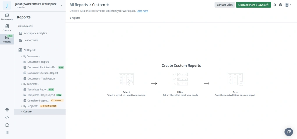 signnow custom reports