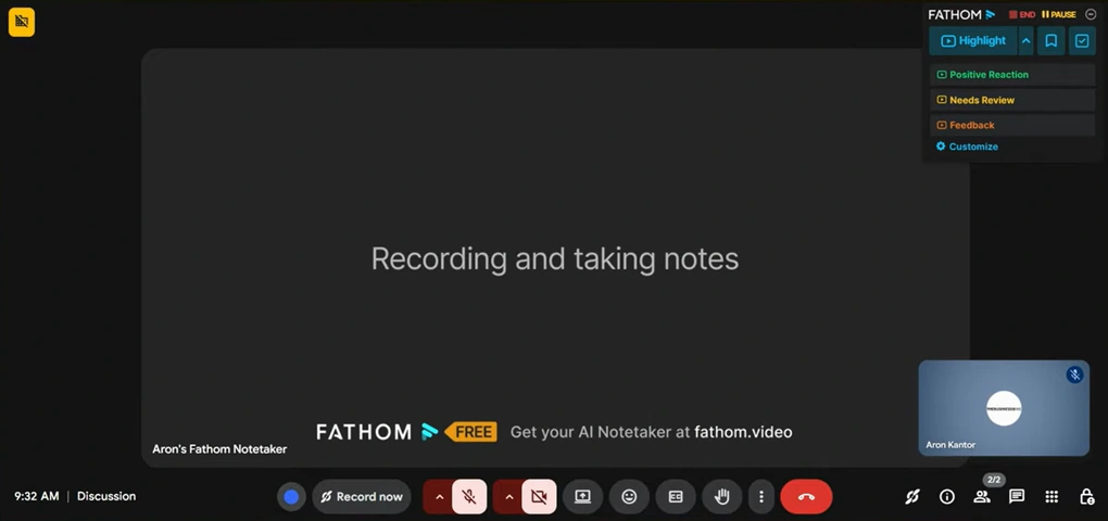 Fathom meeting transcription