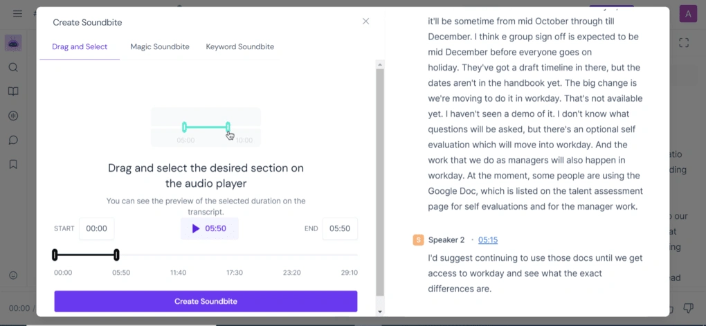 Fireflies-AI-review-Soundbites-feature