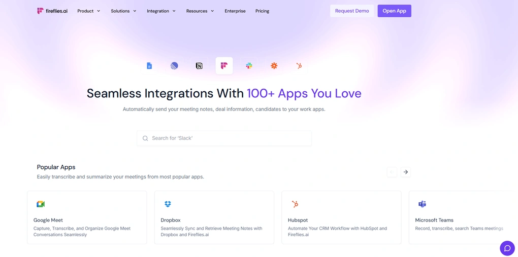 Fireflies integrations