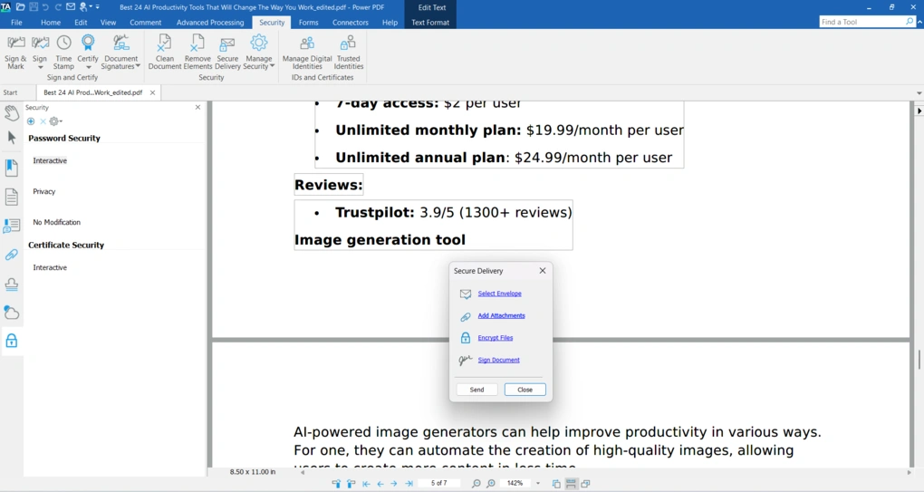 My experience with Tungsten Power PDF