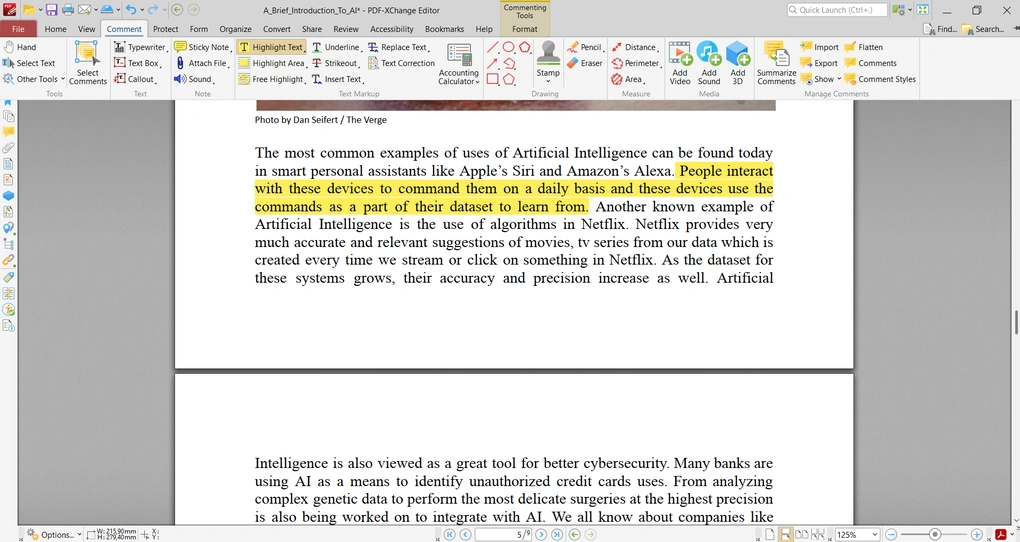PDF-XChange Editor's other features