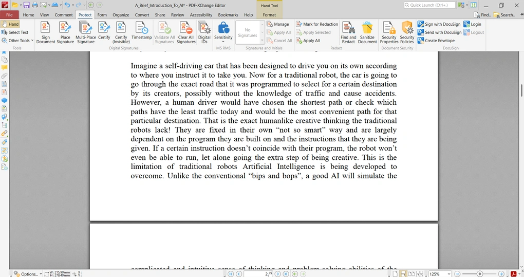 PDF-XChange Editor's redaction feature