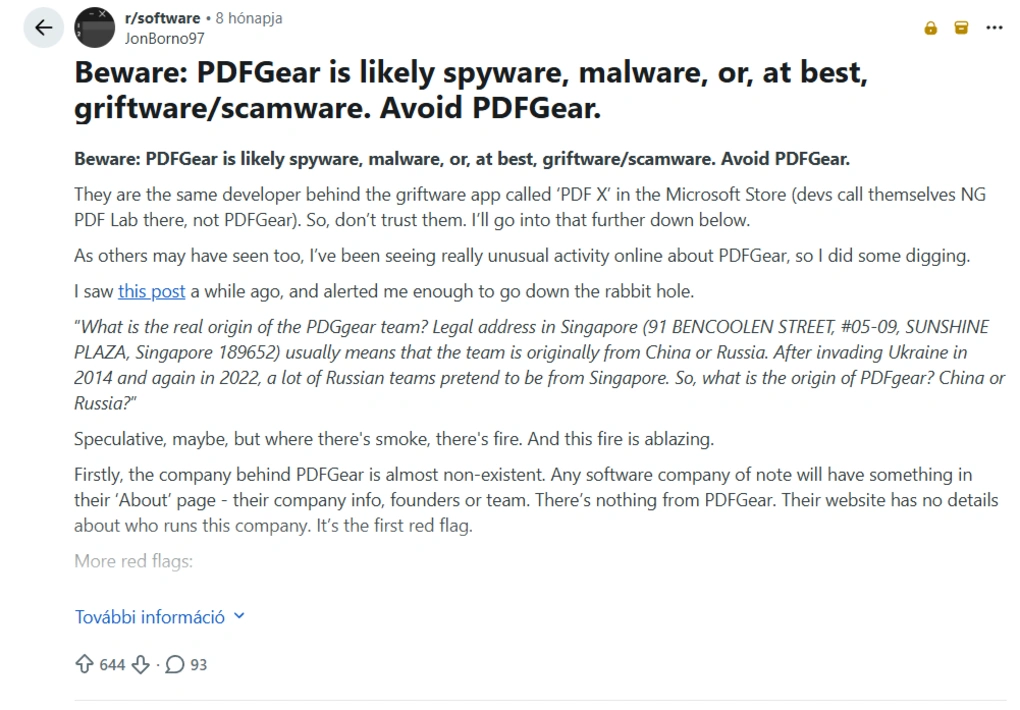 PDFgear security concerns