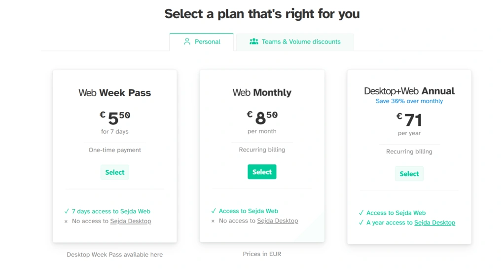 Sejda PDF Editor pricing