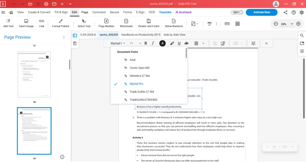 Soda PDF's other features