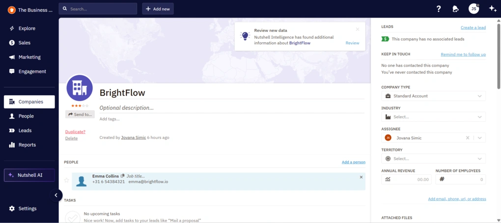 nutshell companies tab