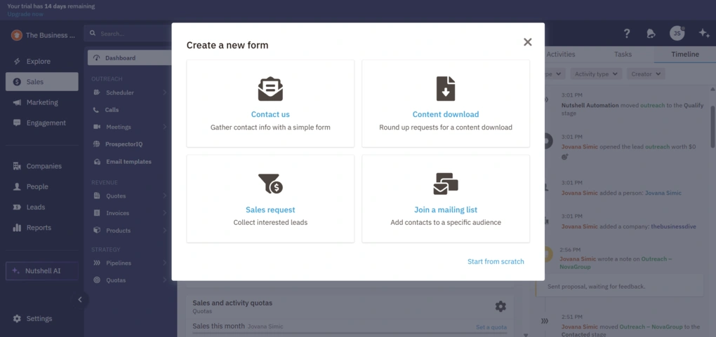 nutshell lead capture