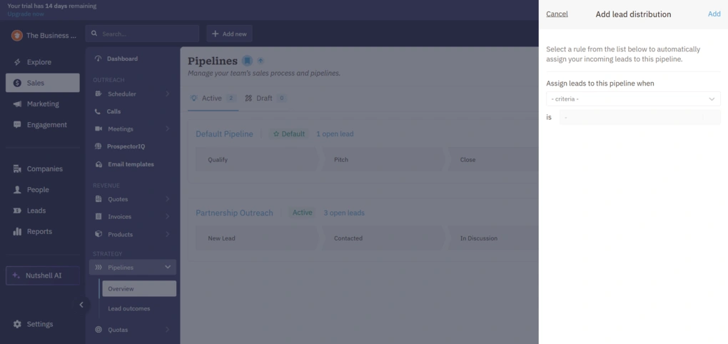 nutshell lead distribution