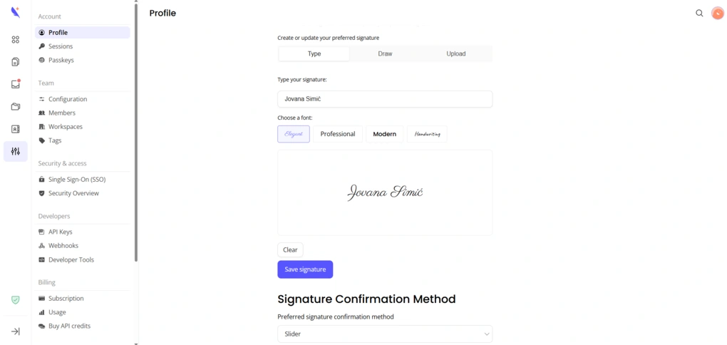 subnoto add signature