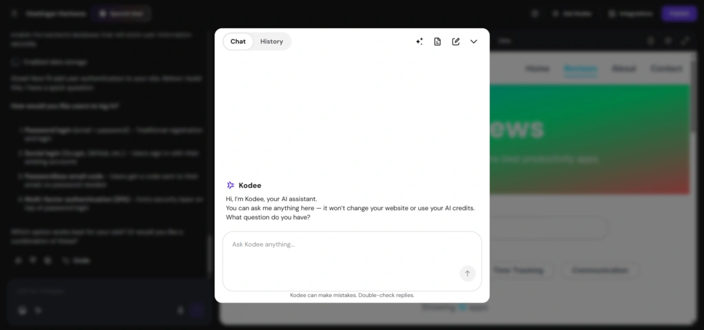 hostinger horizons ai assistant