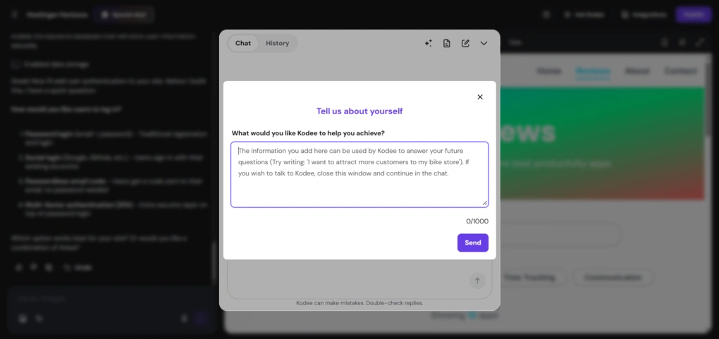 hostinger horizons kodee