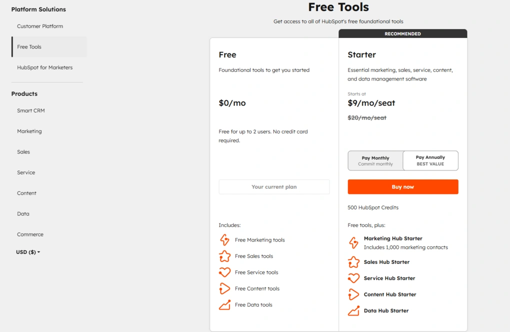 hubspot pricing