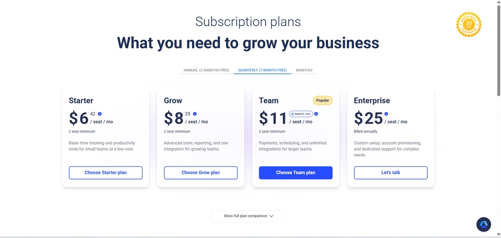 hubstaff pricing