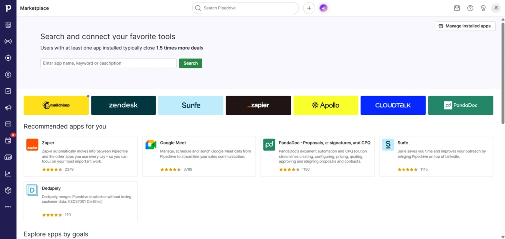 pipedrive integrations