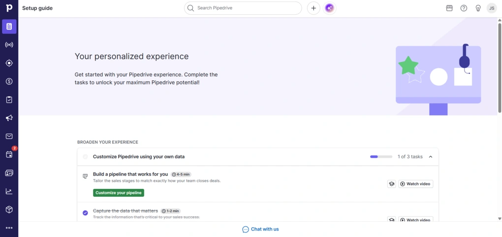 pipedrive user interface