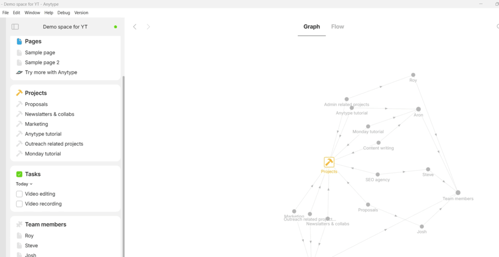 Anytype's key features