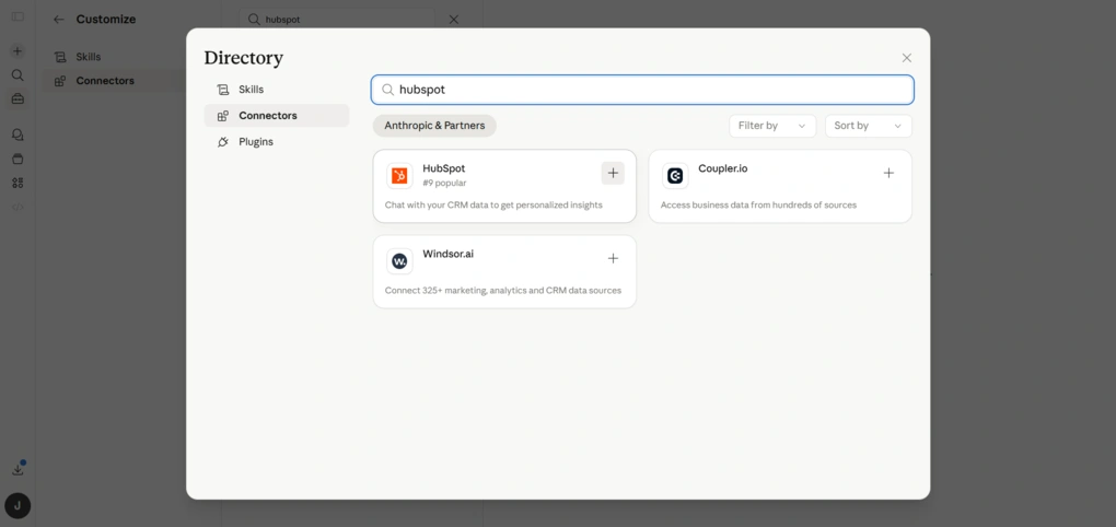 How to connect HubSpot to Claude