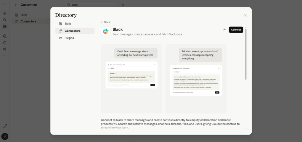How to connect Slack with Claude
