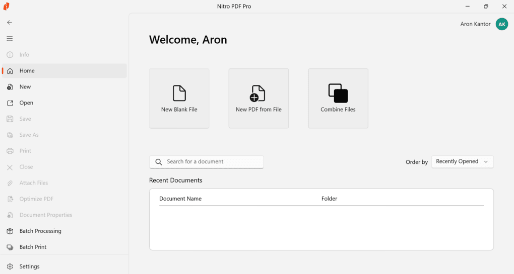 Nitro user interface (1)