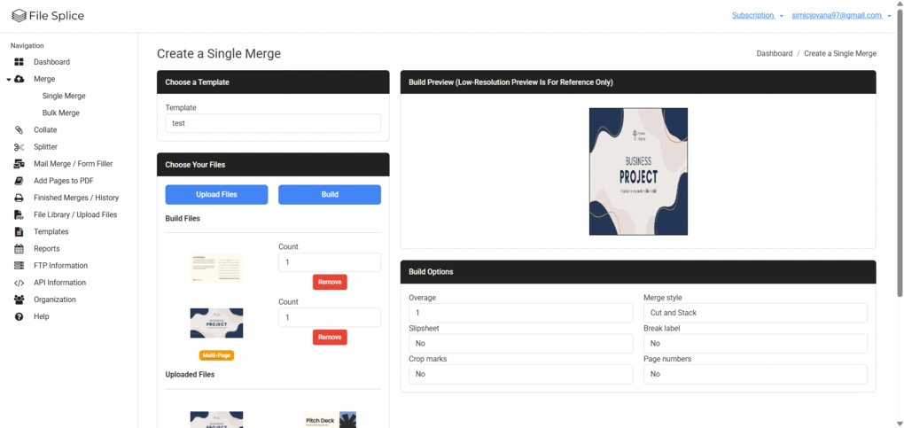file splice single merge