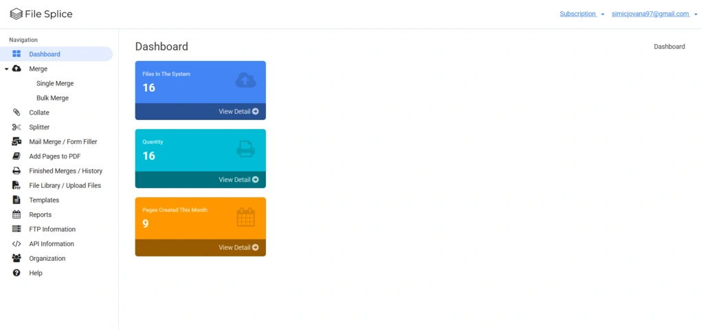 file splice user interface