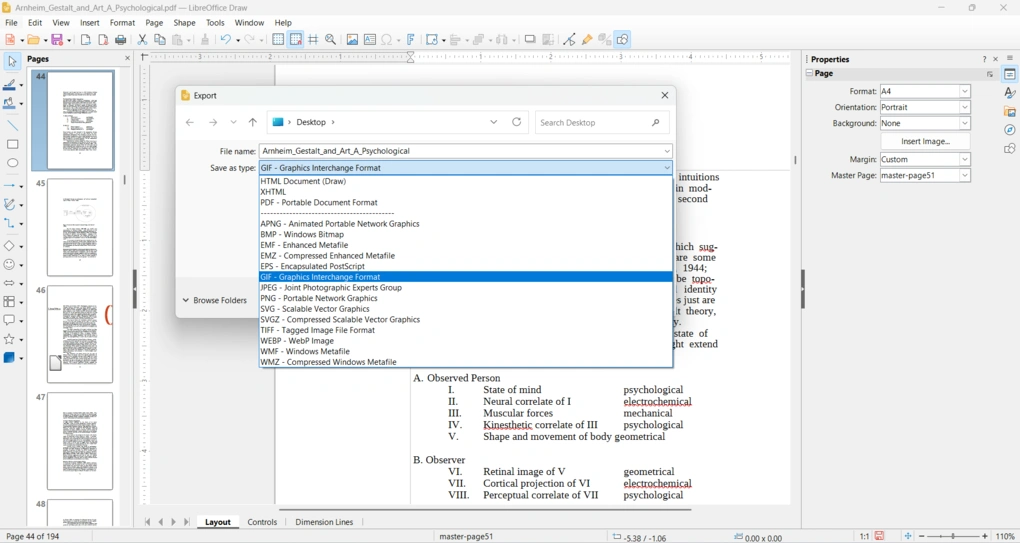 libreoffice File compatibility and export options
