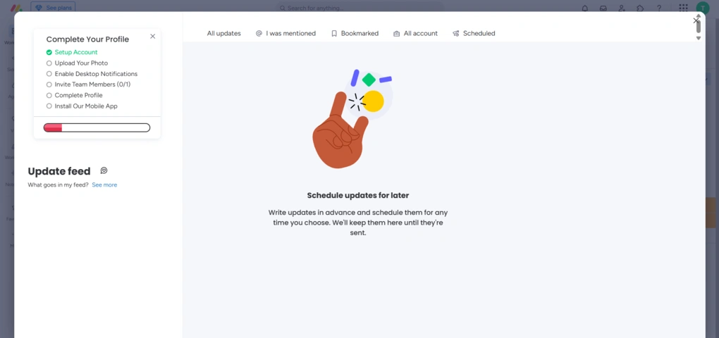 monday com update feed