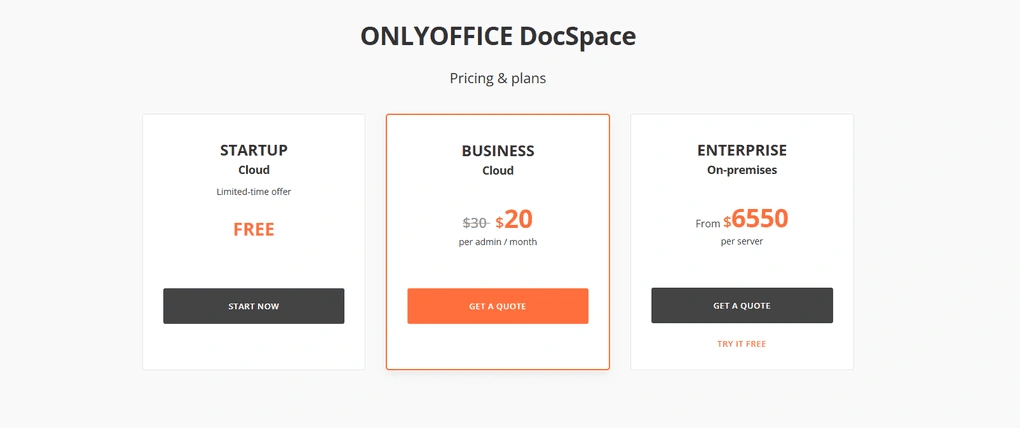 onlyoffice pricing