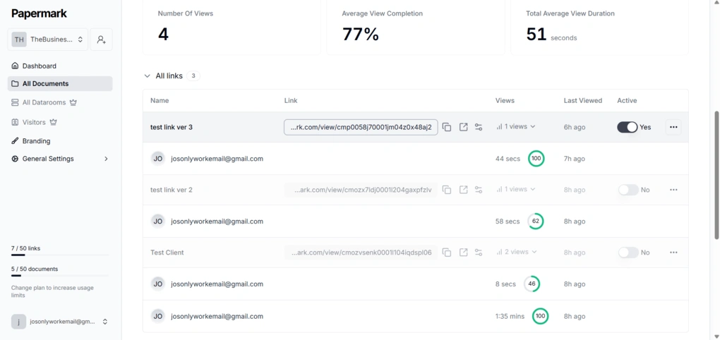 papermark document versioning