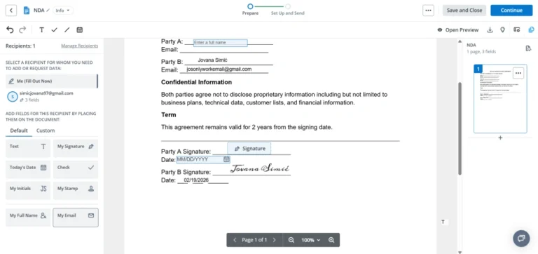 signnow key features