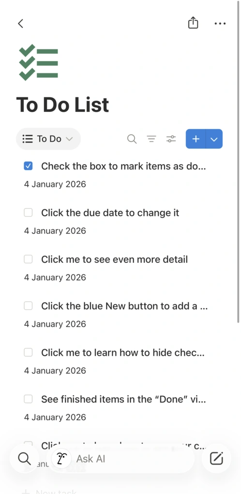 testing notion in daily use
