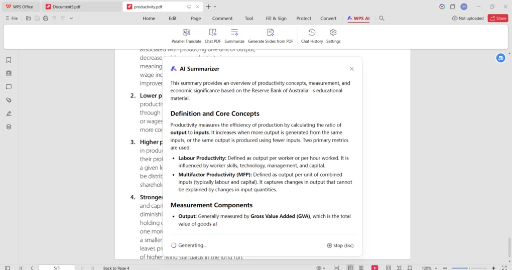 wps office ai features