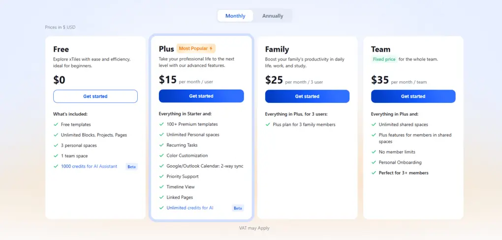 xtiles pricing