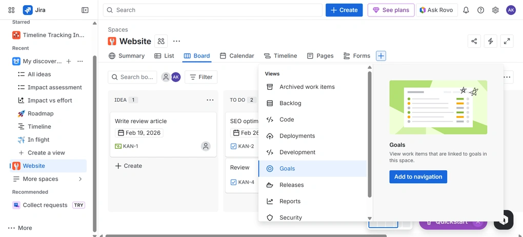 Adding a project with Jira