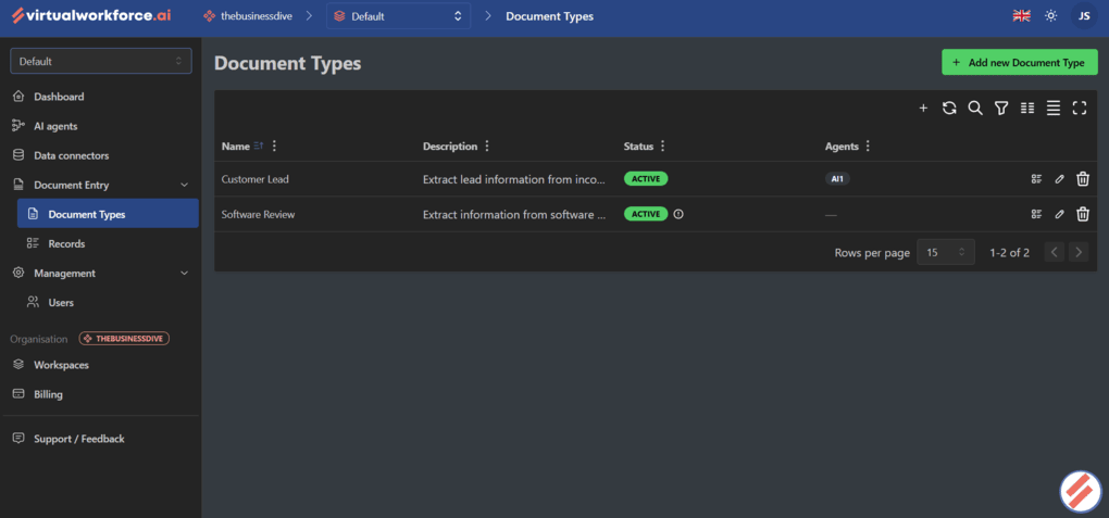 Document Entry and Structured Data Extraction