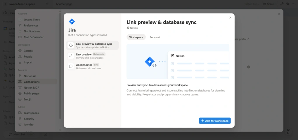 How to connect Jira to Notion