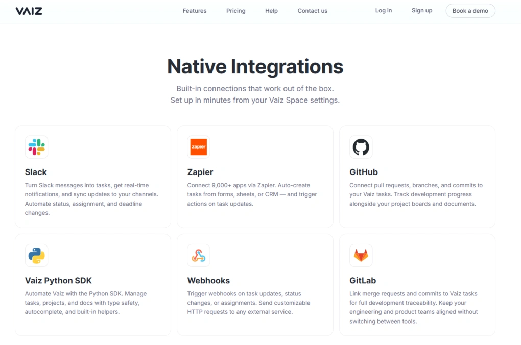 vaiz integrations