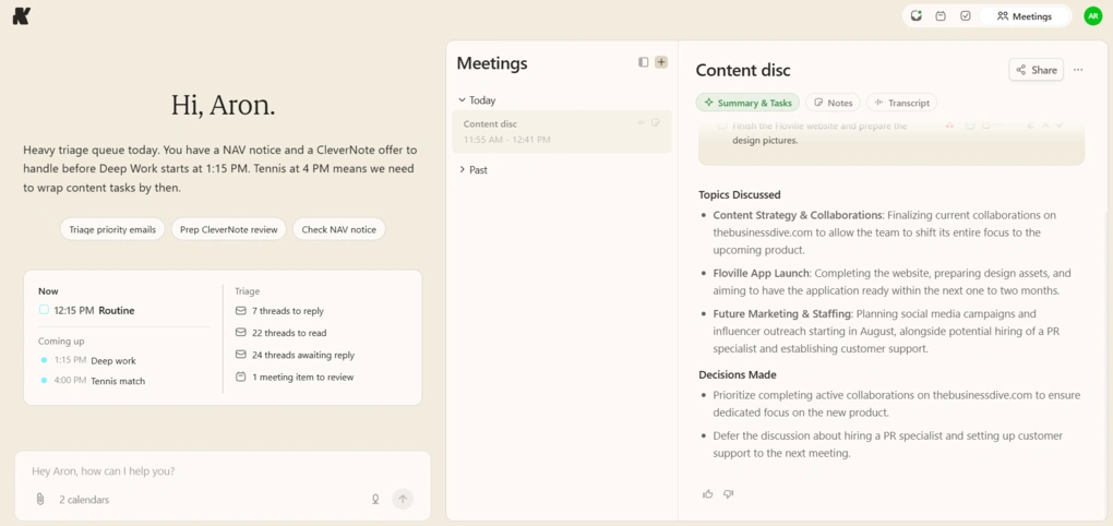 kai meeting notes