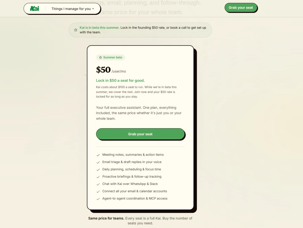 kai pricing