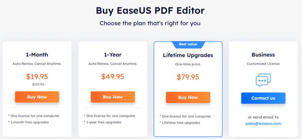 easeus pricing