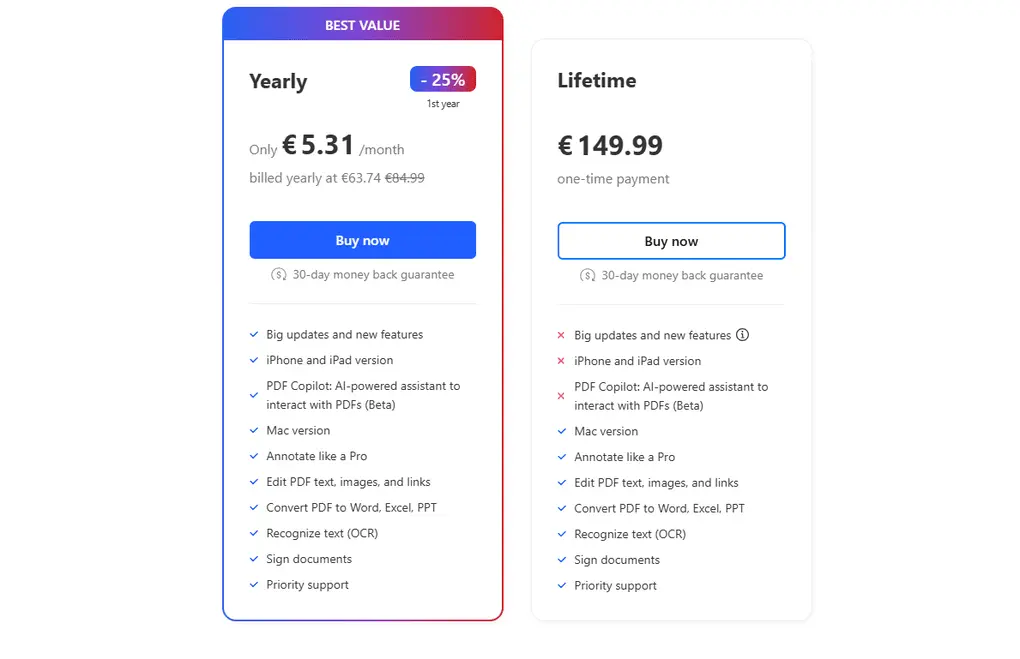 pdf expert pricing